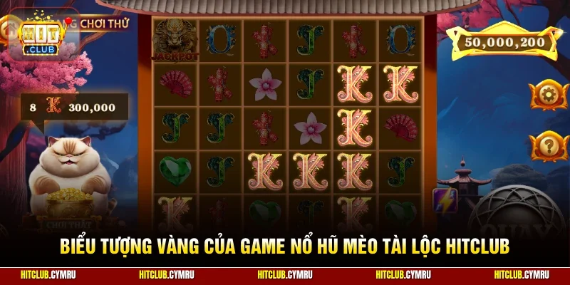 Biểu tượng vàng của game nổ hũ Mèo Tài Lộc HitClub
